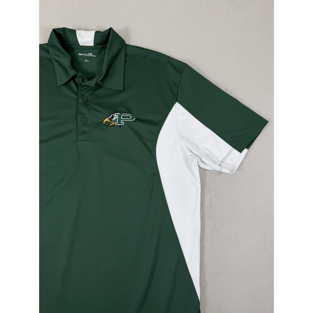 Sport-Tek Prosper Eagles Colorblock Performance Polo Green Men's L - Picture 4 of 16